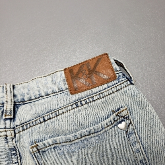 Kendall and Kylie boyfriend asic wash ripped distressed jeans juniors size 3 - Picture 6 of 12